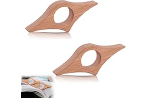 NHQZ 2PCS Porta pagine libro in legno, Porta libri, Leggio per libri, Supporto laterale per libro, accessori per la lettura, per gli amanti dei libri, regali originali per chi ama leggere