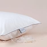 Lyssa Home Gold 90 Twin Kaz T&uuml;y&uuml; Yastık &ndash; 3 B&ouml;lmeli Tasarım,%90 Gıdık T&uuml;y&uuml; + Sırt T&uuml;y&uuml; Dolgu, Orta-Yumuşak Destek &ndash; 50x70 cm