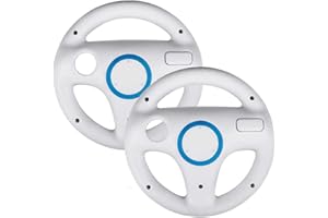 NNOVAT 2 Pcs Accélération Volant Jeu Costume Pour Mario Kart Wii Mario Kart Racing Wheel Ajustement Pour Nintendo Wii Blanche