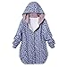 Produktbild Damen Hooded Mäntel Warm Outwear Blumendruck Plaid Hooded Taschen Oversize Vintage Winter Faux Wollvlies gefüttert Verdickte Kapuzen Parka Outwear Jacke über Mantel Ober Tops, Angebote! Felicove