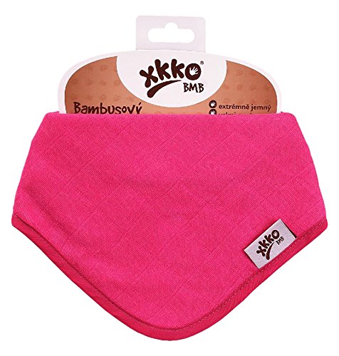 XKKO Magenta Bandana – Pack of 3 Bamboo Bandana Bib – Magenta