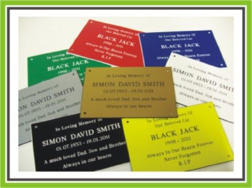 3 x 1" ENGRAVED EXTERIOR PLASTIC BENCH PET MEMORIAL PLAQUE SIGN BY ENGRAVING WORLD