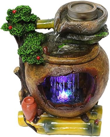 X&L Fountain Peninsula Water Landscape Fountain Water Garden Court Floor Decoration Creative Home Hotel Restaurant Office Decoration Crafts Gifts (21.2 * 15.3 * 25.2cm) , 21.2*15.3*25.2cm