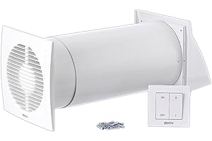 LIRAST 150mm Ventilazione Meccanica Controllata VMC Doppio Flusso Recupero Calore con Interruttore - VMC Recuperatore di Calore Doppio Flusso