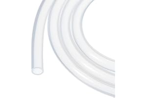 Rebower Tubo de Silicona de 1 Metro (3.3 Pies) de Longitud 5mm ID Y 7mm OD Transparente para Uso Industrial en Bombas Sifonado Drenaje Riego Y Elaboración de Cerveza