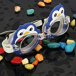 Passion Petals Goggles for Children Anti Fog Swimming Glasses Kids Diving Surfing Goggles boy/Girl Optical Reduce Glare Eye wear - Penguinfaceblue