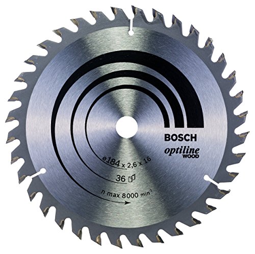 Bosch Zubehör 2608640818 Kreissägeblatt Optiline Wood 184 x 16 x 2,6 mm, 36