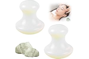 JIDRMC Gua Sha zestaw 2 kamieni do masa?u, kamienie do masa?u twarzy, grzybów, oczu, kwiatów, gua sha, do usuwania zmarszczek, twarzy, szyi, relaksu
