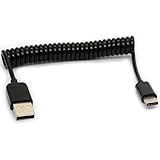 USB Typ C Kabel Coiled Spring Spiral Typ-C Stecker auf USB 2.0 Ein Stecker Verlängerungskabel Data Sync Ladegerät Lead für Ne
