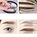 FACPOET Brow Stamp Powder Natural-Looking Willow-leaf Eyebrows Enhancer Delicate Shape Eye Makeup Stencil Kit in Seconds (03-#)