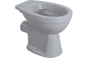 sanicomfort Stand-WC manhattan spülrandlos, Abgang waagrecht, Tiefspüler