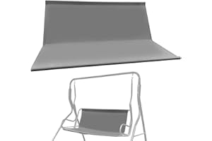 GIMOCOOL Replacement Garden Swing Seat Cover, Swing Chair Canopy Replacement, Durable 600D Oxford Fabric UV Resistant Garden Swing Chair Cover Outdoor, Fit for 2 and 3 Seater Swing Chair