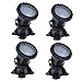 Produktbild LemonBest 36 LED Unterwasserleuchte Spotlight Aquarium Licht für Wasser Garten Teich Fisch Behälter Pool, EU Stecker, 4er Pack