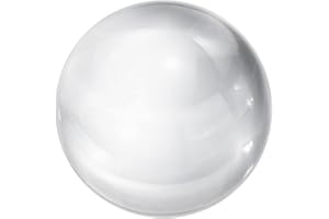 sourcing map 30mm/1.2" Crystal Sphere Ball Glass Solid Decorative Sphere Crystal Ball Prop Ornament for Feng Shui Divination Fortune Telling Tabletop Fountain Decoration, Clear