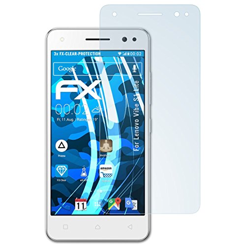 atFoliX Screen Protection Film compatible with Lenovo Vibe S1 Lite Screen Protector, ultra-clear FX Protective Film (3X)