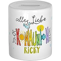 My Sweetheart® Modernes Kommunion Geschenk - PERSONALISIERBARE Spardose - Geldgeschenk Kommunionsgeschenk