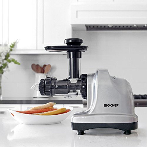 BioChef Axis Slow Juicer / Kaltpress Entsafter / Horizontaler Entsafter / Saftpresse – 150Watt & 60U/min – ideal für Weizengras, Obst & Gemüse - 5