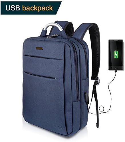 Laptop Backpack for PC/Laptop / Rucksack with Anti-Theft Hinges Water Resistant Large Backpack for School/Work / Travel Bag Blue 3