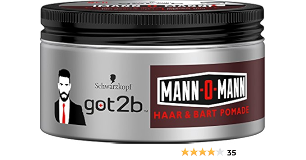 schwarzkopf got2b mann o mann haar bart pomade halt 4 2er pack 2 x 100 ml
