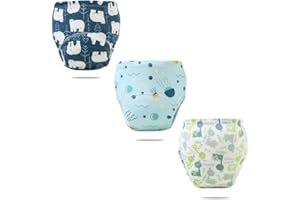 FedMois Confezione da 3 Mutandine di Apprendimento Bimbi Bambini Cotone Assorbente Impermeabile
