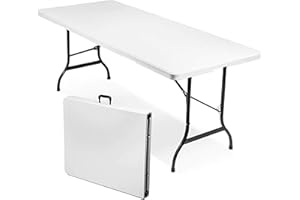 MILANI HOME MilaniHome.it - Tavolo Catering Rettangolare in Metallo E ABS Bianco 240x76 con Gambe Pieghevoli in ABS per Ristorante Matrimoniodi coloreBianco