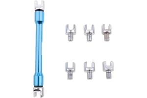 Tenlacum - Set di chiavi per raggi universali per moto, 5,0 – 6,8 mm, con fibbia, 2 colori rosso/blu