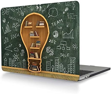 Redlai Macbook Pro 15 Case 2016 Newest,Print Clear Transparent Hard Case For Macbook Pro 15 with Touch bar Model:A1707 (Released October 2016),books bulb