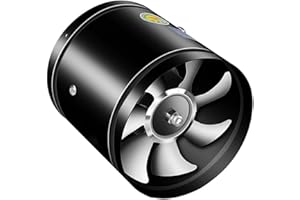 FEEGOW für Multifunktionaler stumm Abluftventilator, multifunktionaler stumm Abluftventilator, Hochleistungs-Kupfermotor, geeignet für verschiedene Räume, sorgt für Komfort (10,2 cm, schwarz)