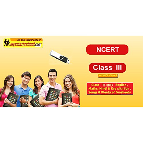 Class Third (III rd) CBSE NCERT USB Pendrive Course :Latest NCERT/CBSE Syllabus (Engilsh Maths Hindi Evs) with FUN Songs Plenty of FUNSHEETS & WORKSHEETS.. For Windows