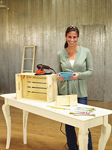 Black+Decker 120W Dreieckschleifer Mouse, Deltaschleifer, 14000U/min, schlankes Design, gummierter Griff, Staubfangbehälter mit Mikrofilter, Klett-Fix, Werkzeugtasche, KA2000 - 8