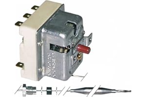 EGO Thermostat de sécurité 55.32542.835 compatible avec lincar, Mbm, Sonde Température Bartscher Max. 225 °C 3 broches Ø 6 mm x 94 mm 20 A