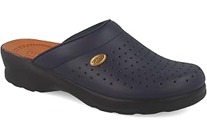 Fly Flot | Woman Professional, Zoccoli Sanitari Donna, Ciabatta con Tomaia in Pelle Forata, Sottopiede in Cuoio