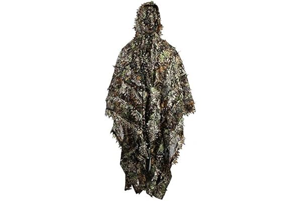 VIGAN 3D Camo Bionic Leaf kamouflage djungel jakt Ghillie kostym set skogsniper poncho fågelskådning kostym