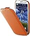 Produktbild StilGut UltraSlim Case, Tasche aus echtem Leder für Samsung Galaxy S3, Mandarin