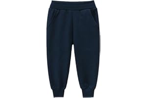 aromm Ragazzi Pantaloni Sportivi Cotone Vita Elastica Casual Abbigliamento da Gioco Bambini Jogger con Tasche