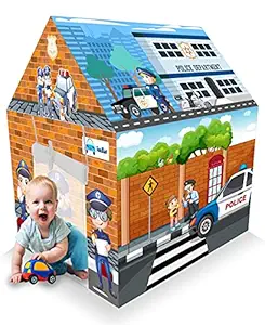 FunBlast Police Tent House for Kids - Play Tent House for Children, Girls and Boys (Multicolor)