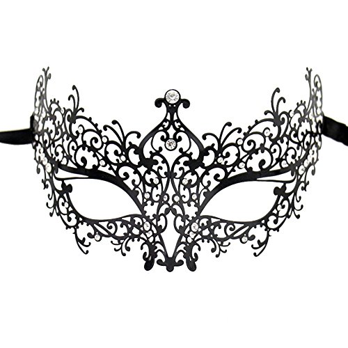 Lady of Luck Veneziana Maschere Metallo Carnevale Maschera Diamante Ultra Sottile Tagliata al Laser per Masquerade Party