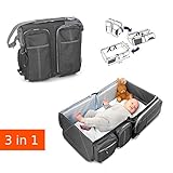 WICKELTASCHE 3 in 1, REISEBETT KINDERWAGENTASCHE WINDELTASCHE BABYBETT WICKELAUFLAGE