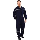 Yazlık Iş Tulumu 16/12 Gabardin Lacivert Boy Tulum Reflekt&ouml;rl&uuml; 5 Cepli-1 -