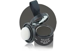 VOLLUCK Ansatzpuder - Haarpuder Haaransatz volumen für Frauen und Männer, Haarverdichtung Hair Styling Powder Haaransatz Kaschieren als Wasserfestes Haar Make-up - 4g（Schwarz）