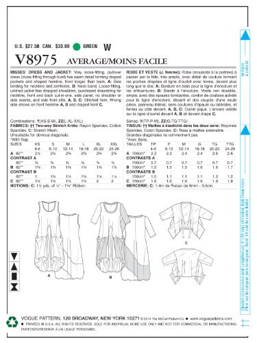 Vogue VGE 8975 ZZ (LRG-XLG-XXL) Schnittmuster zum Nähen, Elegant, Extravagant, Modisch - 7