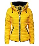 Ca. Länge - 45cm / 18 '' Top Fashion Damen Übergröße Kapuze Steppjacken Parka Mantel gefüttert Jacke Größe 34-56