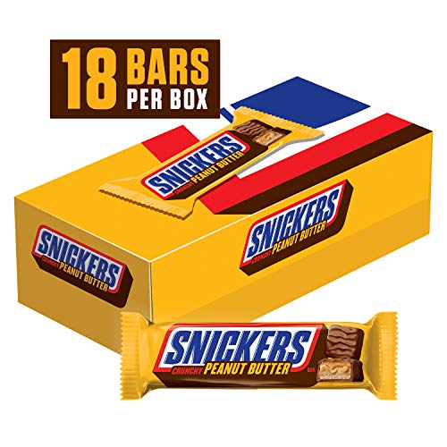 Barre Carré Snickers Beurre de Cacahuète, 50 g (Pack de 18)