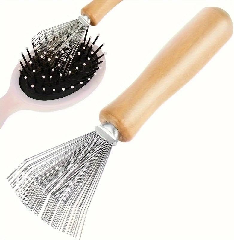 1 pinza de limpieza de peine, cepillo de limpieza con cojín de aire, herramienta para limpiar el cabello, herramienta de limpieza de cepillo