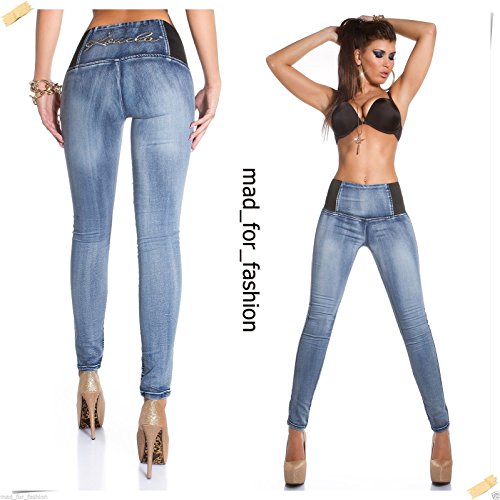 SEXY HIGH WAIST KOUCLA SKIINY JEANS WITH BACK PRINT. (UK 14 EU 42 XL)