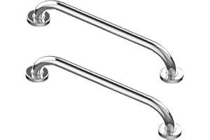 Howdah Agarraderas Baño Para Mayores 40 CM Barra de Agarre de Acero Inoxidable Cromado para el Baño, Asa de Ducha, Asa de Baño, Barras de Agarre Para el Baño 2 Piezas