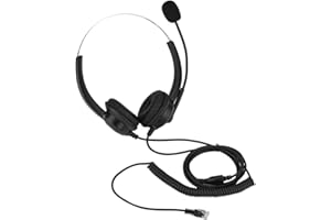 CCYLEZ Auricolare telefonica H300D,Cuffie con Filo da Call-Center, Cuffie Telefono Fisso Mono con Microfono a Cancellazione del Rumore, Adatto per assicurazioni, banche, ospedali, aziende