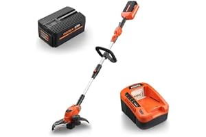 Fuxtec Tagliabordi/decespugliatore a Batteria da 40V FX-E312D – Set con Batteria e Caricatore- Larghezza di Taglio 30 cm - Falce a Motore - Una Batteria Si Adatta a Tutti i dispositivi da 40V.