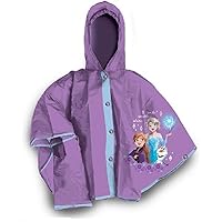 Poncho Impermeabile Frozen Per Bambina 3-6 Anni - Mantellina Elsa Azzurra Con Cappuccio - Foto 5
