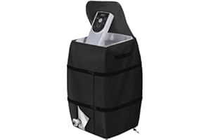 DONKIVVY Hot-Tub Pump Cover - Spa Heater Pump Cover - Waterproof Dustproof Hot-Tub Insulated Pump Cover Fits for Outdoor Tub/Pool (Black)